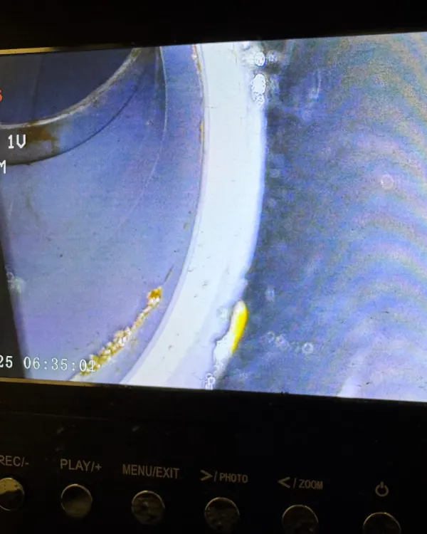 Vue de l'intérieur d'une canalisation